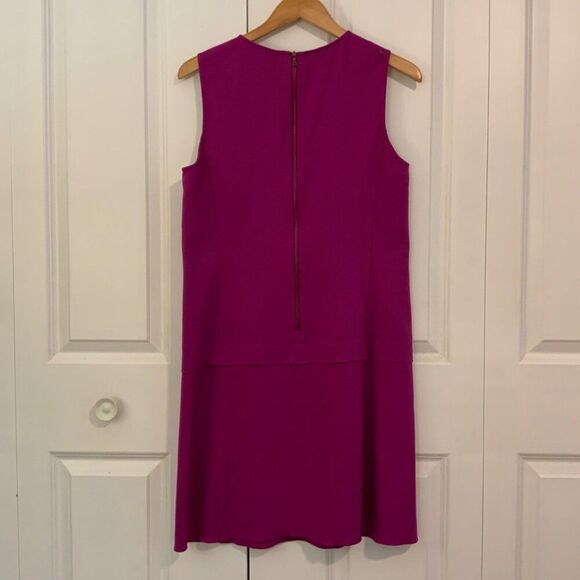LOFT Fuchsia Purple Sleeveless Drop Waist Shift Dress Size 10 - Picture 7 of 12
